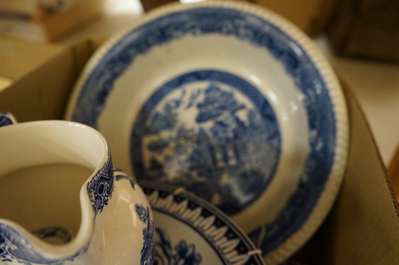 A collection of mixed ceramics to include Doulton figures, set of six Royal Albert old country roses cups and Spode plates